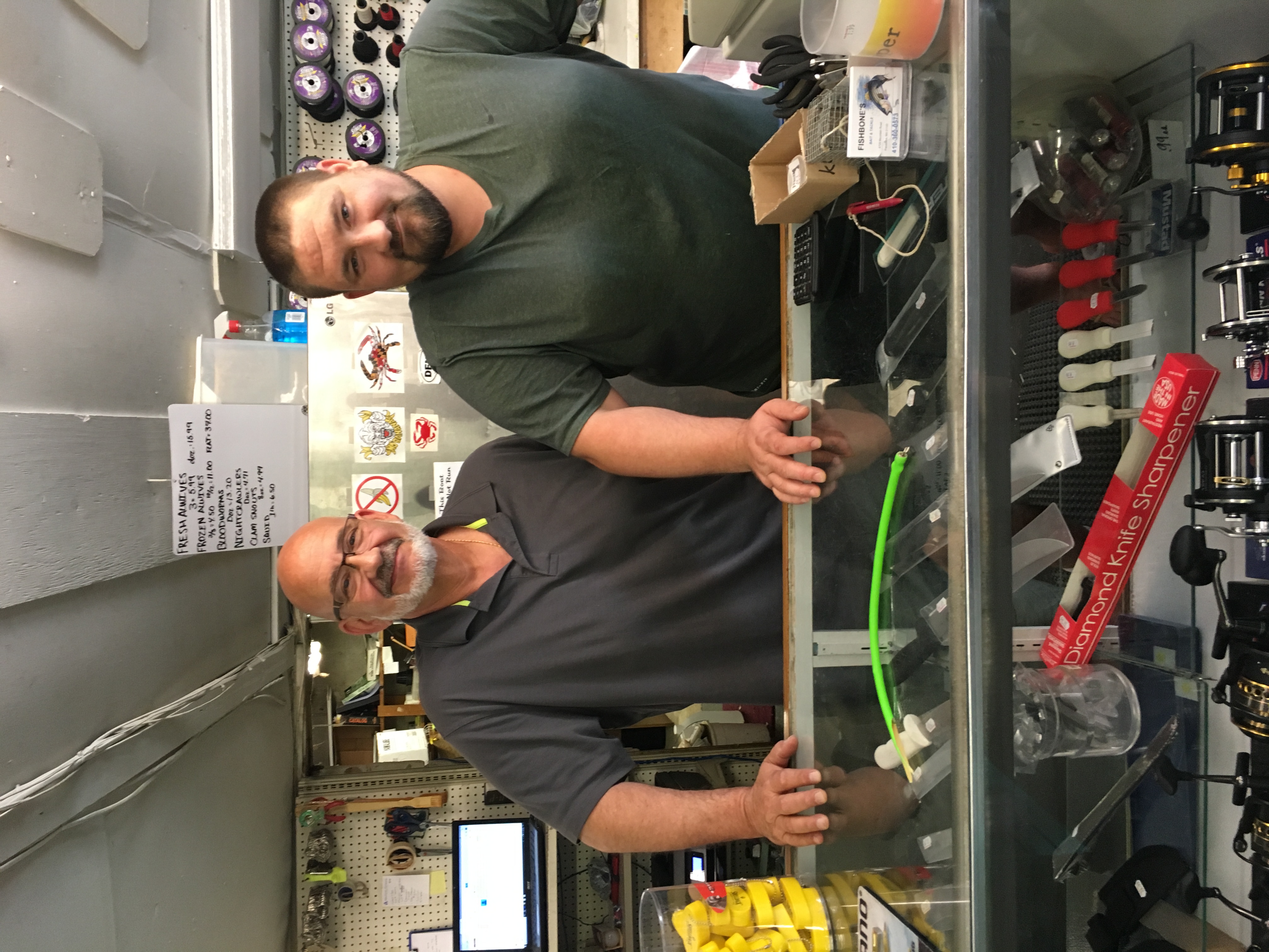 George and Will Sarvinas, owners of Fishbones Bait and Tackle